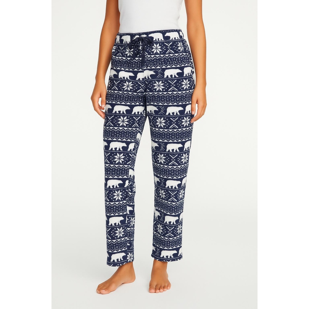 OLD NAVY Blue & White Winter Wonderland Pajama Pants Womens Large